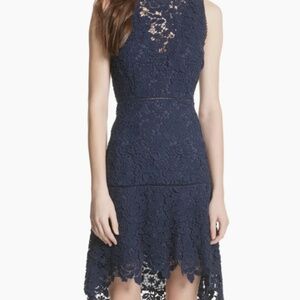 Joie Bridley Lace A-Line Dress Dark Navy Size 6